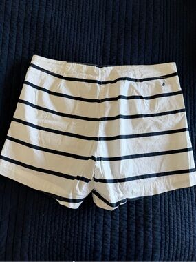 NauticaStriped White and Black Women’s Cotton Shorts
